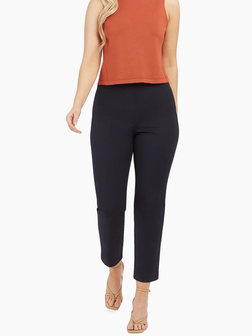 SPANX polished Slim Fit Straight Black Women's Ponte Pants